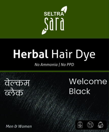 Herbal Hair Dye Welcome Black New